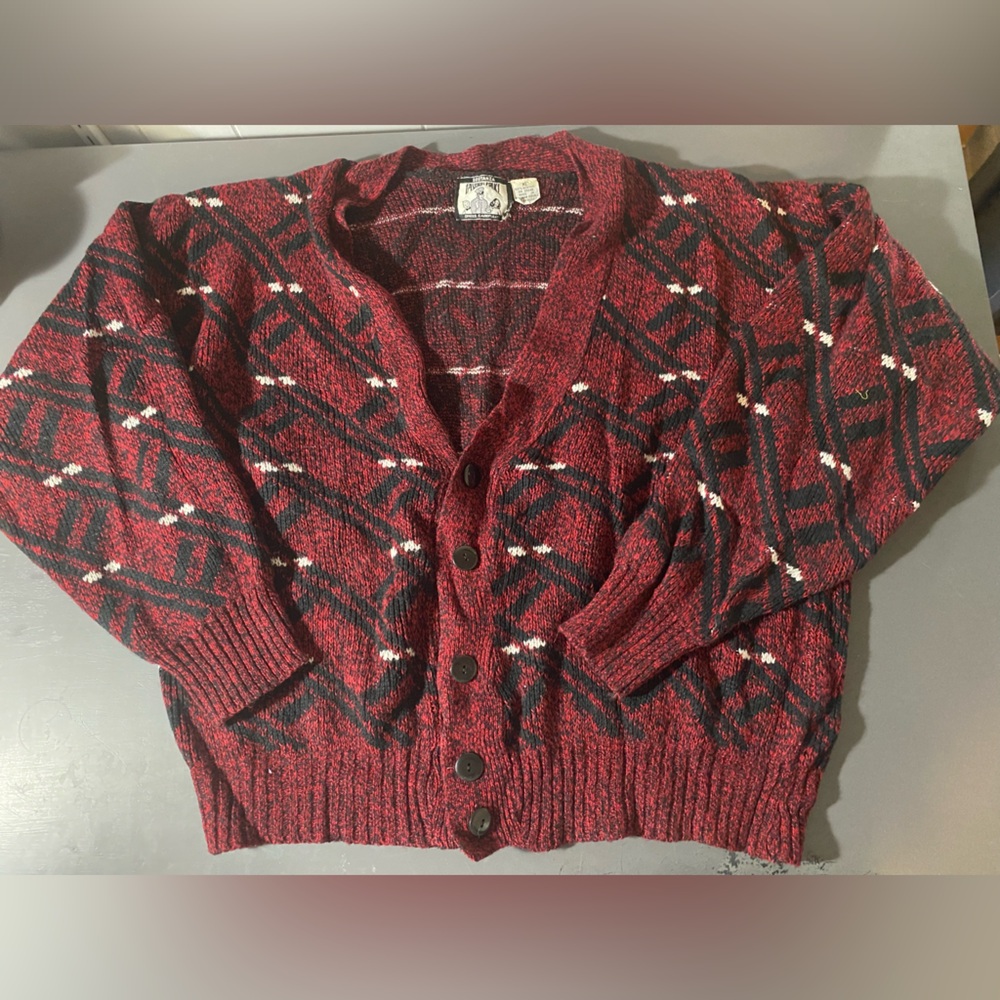 Sostanza Fashion Police Red and Black Sweater